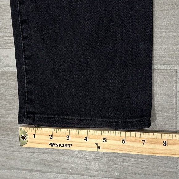 NYDJ Marilyn Mid-Rise Straight Jeans w/ Trouser Detail in Glenbrook Dark Gray - Picture 15 of 16